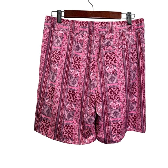 Robert Graham Drew Pink Paisley Swim Trunks Mens Medium Pinup Lining NEW